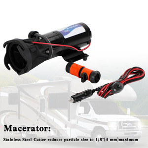 12V RV Portable Macerator Pump Waste Water Processor Sewage Chopper Pump