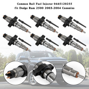 6PCS Common Rail Fuel Injector 0445120255 fit Dodge Ram 2500 2003-2004 Cummins