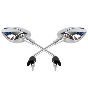 Left & Right Rearview Mirror Chrome For Vespa Sprint 50 125 150 2014-2022