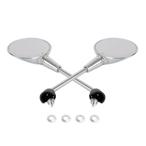 Left & Right Rearview Mirror Chrome For Vespa Primavera 50 125 150 2014-2022
