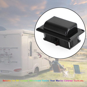 RV Boat Caravan 12V Side Air Cooling Blower Fan Vent Exhaust Ventilation Black