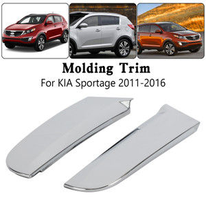 2x Chrome C Pillar Rear Door Cover Exterior Molding Trim For KIA Sportage 11-16