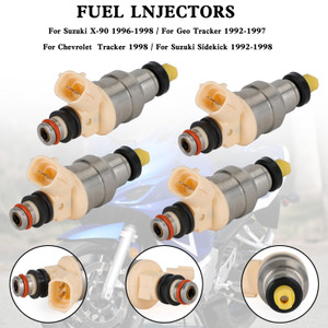 4PCS 15710-58B00 Fuel Injectors Fit For Suzuki Sidekick Tracker X-90 1.6L INP-470