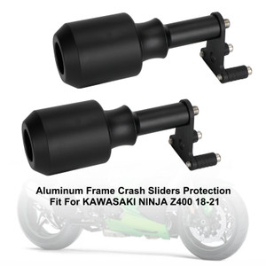 Aluminum Frame Crash Sliders Protection Black Fit For Kawasaki Ninja Z400 18-21