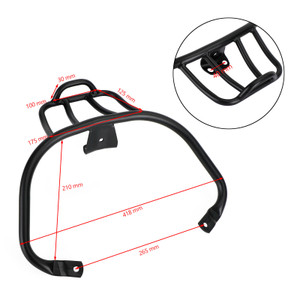 Sloped Rear Rack Carrier Pannier Black For Vespa Sprint Primavera 50 125 150