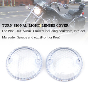 Turn Signal Light Lens Cover For Suzuki Cruisers Intruder 1400 VX800 Clear