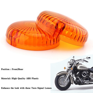 Turn Signal Light Lens Cover For Yamaha V Star 650 1100 Vmax 1200/1700 Amber