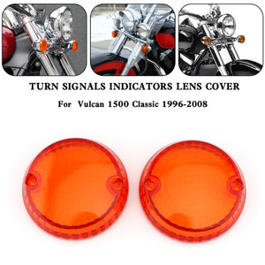 Turn Signals Indicators Lens Cover For Yamaha Kawasaki Vulcan 1500 VN Amber