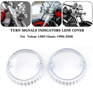 Turn Signals Indicators Lens Cover For Yamaha Kawasaki Vulcan 1500 VN Clear
