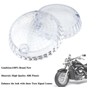 Turn Signals Indicators Lens Cover For Yamaha Kawasaki Vulcan 1500 VN Clear