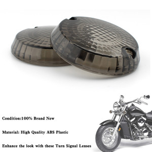 Turn Signals Indicators Lens Cover For Yamaha Kawasaki Vulcan 1500 VN Smoke