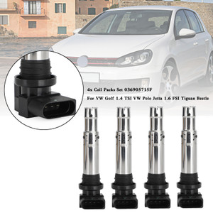 4x Coil Packs Set 036905715F For VW Golf 1.4 TSI VW Polo Jetta 1.6 FSI Tiguan