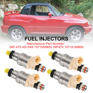 4PCS Fuel Injectors INP-470 Fit Suzuki Sidekick X-90 1.6L Fit Chevy Tracker