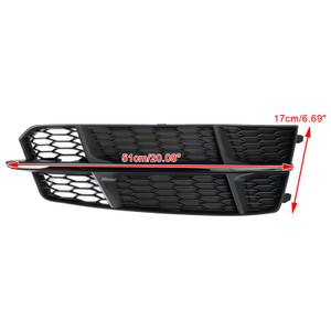 Front Bumper Lower Grille Grill Fit Audi A6 C7 S-Line 2014-2018 Matt Black