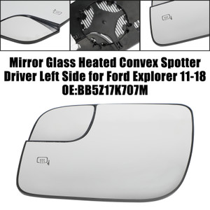 Mirror Glass Heated Convex Spotter Driver Left Side for Ford Explorer 11-18
