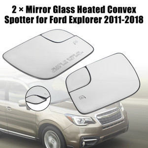 2 x Mirror Glass Heated Convex Spotter for Ford Explorer 2011-2018