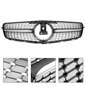 2008-2014 C-Class Benz W204 C300 C350 Diamond Front Bumper Grille Grill  LED Generic