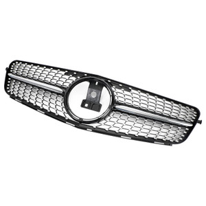 2008-2014 C-Class Benz W204 C300 C350 Diamond Front Bumper Grille Grill  LED Generic