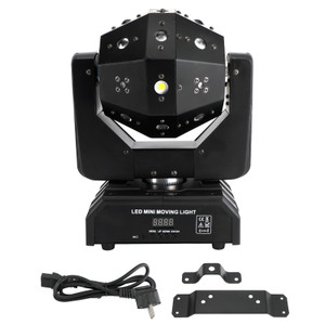 RGBW 3In1 LED Laser Moving Head Stage Light DMX DJ Disco Party Effect Lighting