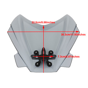 ABS Motorcycle Windshield WindScreen fit for Benelli 502 C 2019-2021 Gray