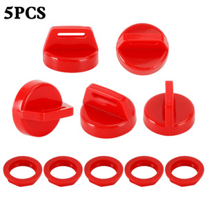 5 Pack Red Ignition Key Cover w/Nut For Polaris RZR XP 570 800 900 1000 5433534