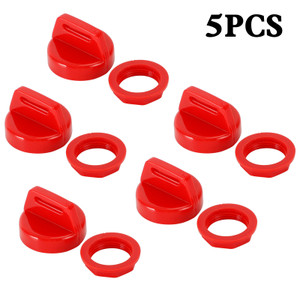 5 Pack Red Ignition Key Cover w/Nut For Polaris RZR XP 570 800 900 1000 5433534