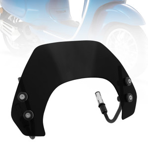 Short Motorcycle Windshield WindScreen fit for Vespa Sprint 150 2016-2021 BLK