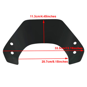 Short Motorcycle Windshield WindScreen fit for Vespa Sprint 150 2016-2021 BLK
