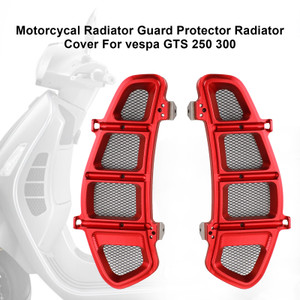 Motorcycal Radiator Guard Protector Radiator Cover Red For Vespa Gts 250 300