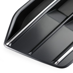 2PCS Front Bumper Cover Grille Bezel Insert Fit Audi Q5 2018-2022 Black/Chrome
