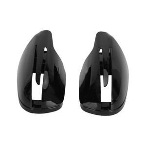 Pair Rearview Mirror Cover Gloss for Benz CLS CLC SL SLK Class 2006-2013 Black