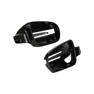 Pair Rearview Mirror Cover Gloss for Benz CLS CLC SL SLK Class 2006-2013 Black