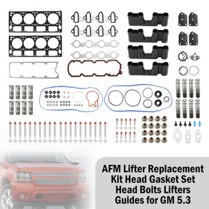 2005-2006 Isuzu Ascender 5.3L 5328CC 325CID V8 OHV 16 Valve AFM Lifter Replacement Kit Head Gasket Set Head Bolts Lifters Guides Generic
