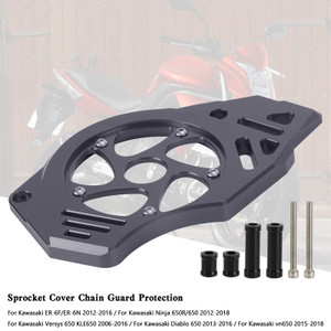 Sprocket Cover Chain Guard Protection For Kawasaki Ninja Vulcan 650 ER-6N Titanium