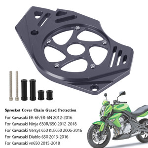 Sprocket Cover Chain Guard Protection For Kawasaki Ninja Vulcan 650 ER-6N Titanium