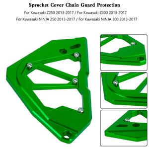 Sprocket Cover Chain Guard For KAWASAKI Z250 Z300 NINJA 300 250 13-17 Green
