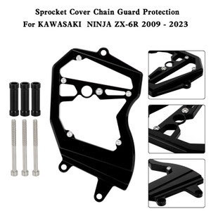 Front Sprocket Cover Chain Guard For KAWASAKI Ninja ZX-6R ZX6R 2009-2023 Black