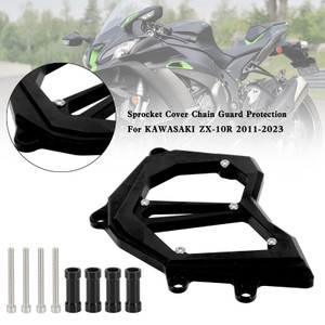 Front Sprocket Cover Chain Guard For KAWASAKI Ninja ZX-10R ZX10R 2011-2023 Black