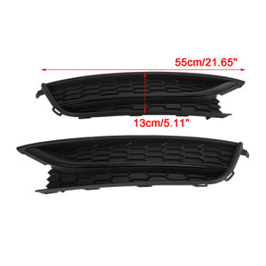 2PCS Front Driving Fog Light Cover fit Volkswagen Passat 2012-2015 Black