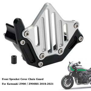 Front Sprocket Cover Chain Guard For Kawasaki Z900 Z900RS 2018-2021 Silver