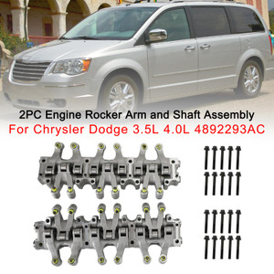 2PC Engine Rocker Arm and Shaft Assembly for Chrysler Dodge 3.5L 4.0L 4892293AC