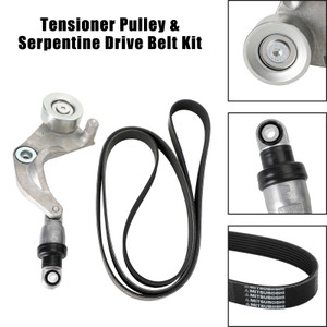 Tensioner Pulley & Serpentine Drive Belt Kit For Honda Civic 2006-2011 1.8L