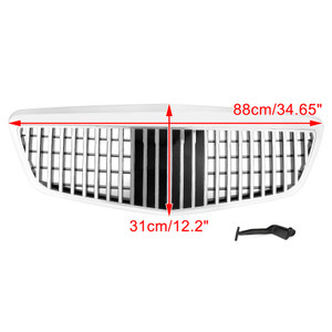 MayBach style Front Grille Grill Fit Mercedes Benz S-Class W221 S550 S600 S63 S65 Chrome
