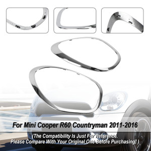 2X Chrome Headlight Trim Ring Bezels For Mini Cooper R60 Countryman 2011-2016