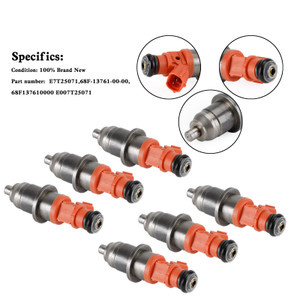 6PCS 68F-13761-00-00 Fuel Injectors For Yamaha Outboard HPDI 150-200 HP E7T05071
