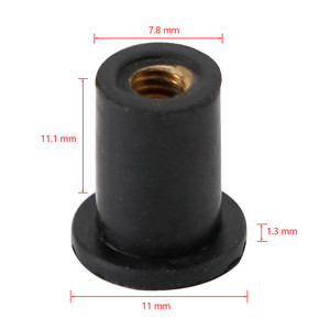 20 Quantity M4 Rubber Well Nut Windscreen & Fairing 8mm 5/16" Wellnuts