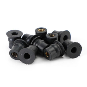 10 Quantity M6 Rubber Well Nut Windscreen & Fairing 6mm Wellnuts Fits 13mm Hole