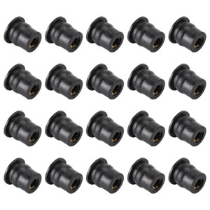 20 Quantity M6 Rubber Well Nut Windscreen & Fairing 6mm Wellnuts Fits 13mm Hole