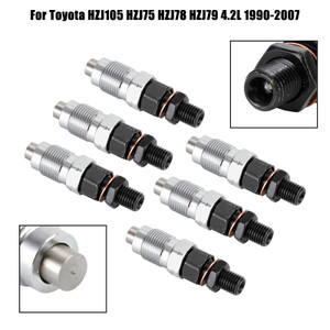 6PCS Fuel Injectors 23600-19075 Fit Toyota HZJ105 HZJ75 HZJ78 HZJ79 1990-2007