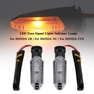 LED Turn Signal Lights Indicator Lamps For HONDA CRF250 CB500 CB650F CTX700 Clear